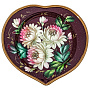Поднос с авторской росписью "Цветы" 17х16 см, фотография 3. Интернет-магазин ЛАВКА ПОДАРКОВ