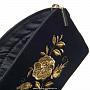Косметичка "Счастье". Черная с золотой вышивкой, фотография 4. Интернет-магазин ЛАВКА ПОДАРКОВ