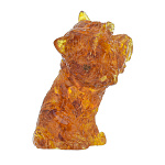0076614 Янтарь Скульптура Собачка-6 средняя 40мм