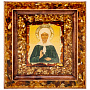Икона янтарная в киоте "Святая Матрона" 26х24 см, фотография 1. Интернет-магазин ЛАВКА ПОДАРКОВ