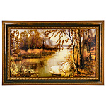 0073586-82*52см Картина янтарная крошка "ПЕЙЗАЖ" (70*40см внут.раз.)