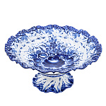 0070369 Гжель Фруктовница "Волнистая" в коб 22*10см Авт. Алехин С.С.