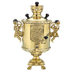 0068908 Самовар Малютка "ЦАРСКАЯ РОССИЯ" латунь/никель