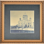 0037771-35*35см КАРТИНА сус.золото ХРАМ ХРИСТА СПАСИТЕЛЯ  BP3-gold green (золото желтое)