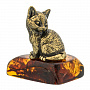 Статуэтка с янтарем "Котенок", фотография 4. Интернет-магазин ЛАВКА ПОДАРКОВ