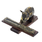 0017693-Н Бронза Скульптура-подставка под ручку "НОСОРОГмаленький" литье, Авторская работа