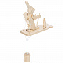 Богородская деревянная игрушка "Кролик-лыжник", фотография 5. Интернет-магазин ЛАВКА ПОДАРКОВ