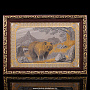 Панно "Медведь". Златоуст 36х25 см, фотография 1. Интернет-магазин ЛАВКА ПОДАРКОВ