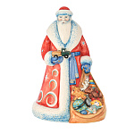  Фарфор Скульптура ДЕД МОРОЗ красный  ок. 30см (0111)