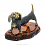 Статуэтка с янтарем "Собака такса Паро", фотография 2. Интернет-магазин ЛАВКА ПОДАРКОВ