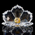 Сувенир из хрусталя "Листок с жемчужиной"