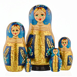 Матрешка "Цветочная" 5 мест