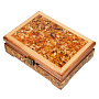 Домино в шкатулке из дерева и янтаря, фотография 4. Интернет-магазин ЛАВКА ПОДАРКОВ