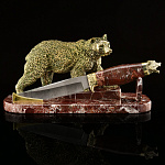 Нож сувенирный "Медведь" на подставке