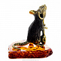 Статуэтка с янтарем "Мышь с ложкой Рубль" (коньячный), фотография 3. Интернет-магазин ЛАВКА ПОДАРКОВ