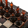 Шахматный ларец с янтарными фигурами 48х48 см, фотография 6. Интернет-магазин ЛАВКА ПОДАРКОВ