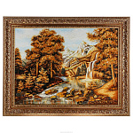 Картина  янтарная "Горная река" 60х80 см