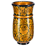 00202461 Хохлома ВАЗА   26*13 см кудрина на черном