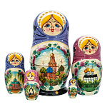 4514  -5м16см Матрешка "В СИРЕНИ" сиреневый платок