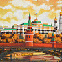 Картина янтарная "Кремлевский мост" 60х40 см, фотография 2. Интернет-магазин ЛАВКА ПОДАРКОВ