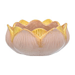 0090342 Сувенир.Подсвечник "ЛЛОТОС" (литев.камень акр. кр.лак) d 7 см