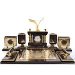 3720/Ф Нат.камень Настольный НАБОР "Орел" 6 предм. Яшма (4001)