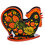 0078235  Хохлома САЛФЕТНИЦА -ПЕТУХ