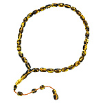 0073433 /14,7гр ЧЕТКИ ЯНТАРНЫЕ мусульманские 33 зерна (желто-коричневый)