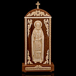 0061797-10,5*4*23см Бивень мамонта  ИКОНА "Сергий Радонежский"