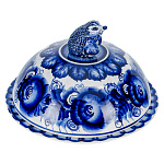 200160 Гжель БЛИННИЦА "ЕЖ" Авт.работа