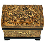 200416 Береста Шкатулка-сундук "Тройка" (02008)