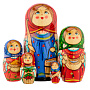 Матрешка "Девушка с коромыслом" 5 мест, фотография 1. Интернет-магазин ЛАВКА ПОДАРКОВ