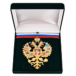 7262 Фалеристика ГЕРБ Российской Империи с хрусталем Swarovski