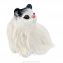 Игрушка из меха "Белая пушистая кошка", фотография 2. Интернет-магазин ЛАВКА ПОДАРКОВ