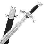 0080651 Оружие сувенирное МЕЧ "Средневековый"95Х18, никель,дуб,кожа