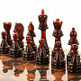 Шахматы из карельской березы с фигурами из янтаря 46х46 см, фотография 2. Интернет-магазин ЛАВКА ПОДАРКОВ
