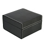 Подарочная упаковка из экокожи черная 10,5х10х5,5 см, фотография 1. Интернет-магазин ЛАВКА ПОДАРКОВ