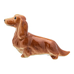 0080551 Фарфор СКУЛЬПТУРА "Такса" (стоящая)(рыжая) 11*7см