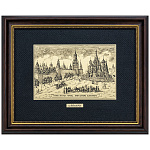 /25*32см Офорт черно-белый "Старая Москва. Храм Василия Блаженного" 