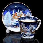 0070050 Фарфор Кофейная пара "ЦАРСТВО БЕРЕНДЕЯ" объем 80 мл