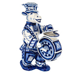 09226 Гжел Скульптура "Козел" 17*15см Авт.Черновы Л.и В 