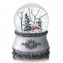 Стеклянный шар "Серебряная сказка" со снегом, фотография 1. Интернет-магазин ЛАВКА ПОДАРКОВ