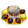 Пасхальница фарфоровая на 8 яиц "Хохлома", фотография 2. Интернет-магазин ЛАВКА ПОДАРКОВ