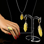 0025504 Серебро 925 КОМПЛЕКТ р/п серьги7,13; кольцо6,91; подвеска3,68