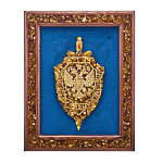 Панно янтарное "Эмблема ФСБ" 43х34 см