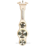 /М-59 МЕТЕОСТАНЦИЯ настенная "Часы" М-59 РВ Нат.дерево цвет "слоновая кость"