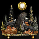 0032851 Златоуст Часы"ВОЛКИ",позолота, в П/У