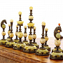 Шахматный ларец из березового капа с янтарными фигурами, фотография 5. Интернет-магазин ЛАВКА ПОДАРКОВ