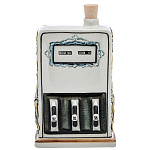 -1л Фарфор ШТОФ "Бензоколонка" в цвете и  золоте 1л в комплекте