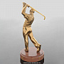 Скульптура бронзовая "Гольфист", фотография 2. Интернет-магазин ЛАВКА ПОДАРКОВ
